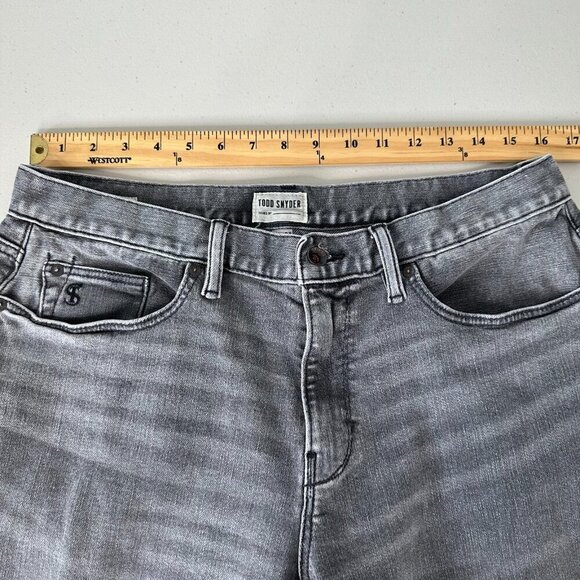 Todd Snyder 5-Pocket Jeans Mens Size 34x34 Slim Fit Gray Stretch Denim - Picture 9 of 11